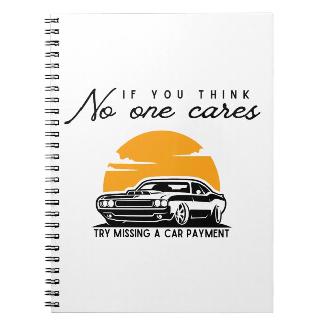 sarcasm car payment notebook (Front)