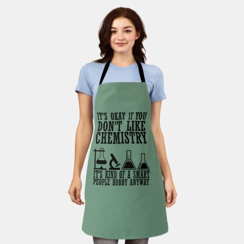 Sarcasm chemistry funny chemist quotes apron