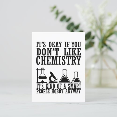 sarcasm chemistry postcard