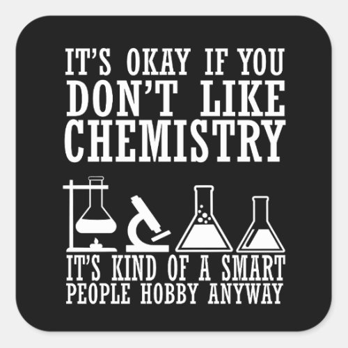 sarcasm chemistry square sticker