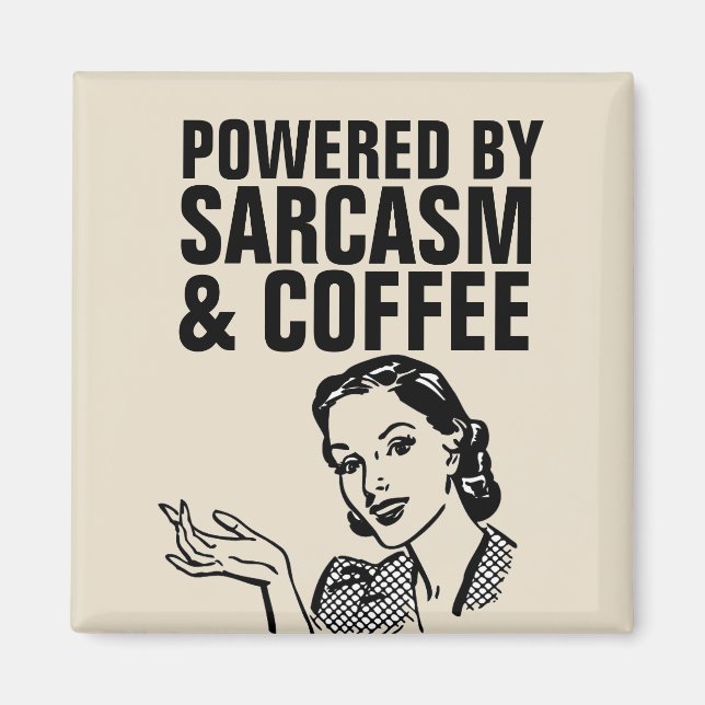 SARCASM & COFFEE RETRO HOUSEWIFE MAGNETS (Front)