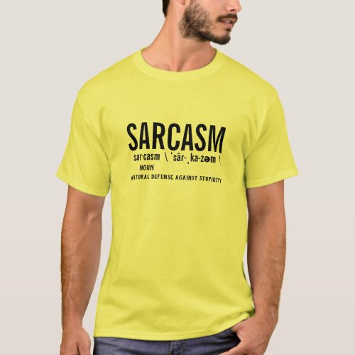 Sarcasm Defense Against Stupidity Funny Shirts