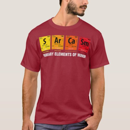 Sarcasm Elements of Humor Periodic Table Graphic T_Shirt
