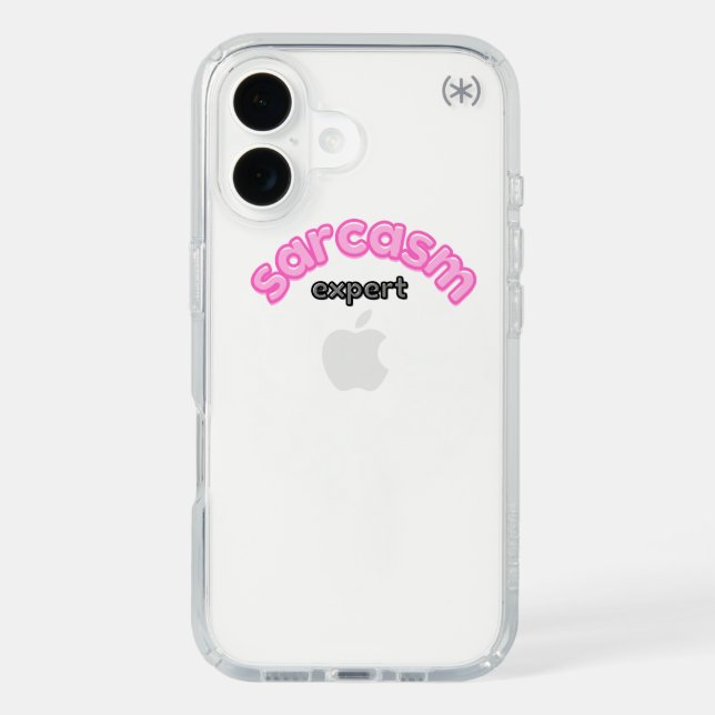 Sarcasm Expert Funny iPhone Case | Witty & Sassy C (Front)