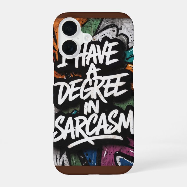 Sarcasm funny quote iphone case (Back)
