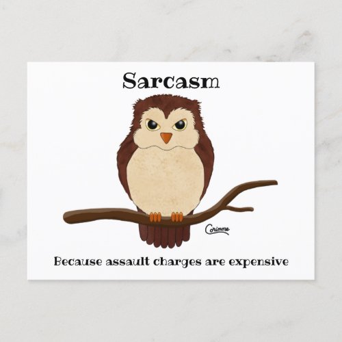 Sarcasm Owl _ Postcard