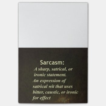 Sarcasm Post-it Notes by LokisLaughs at Zazzle
