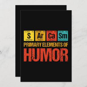 Sarcasm Primary Elements of Humor Holiday Card