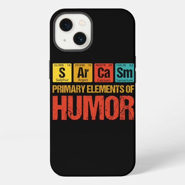 Sarcasm Primary Elements of Humor Iphone Case (Back)