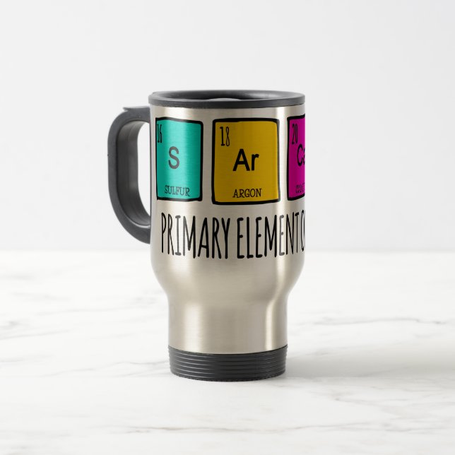 Sarcasm Primary Elements Of Humor Science Travel Mug (Front Left)