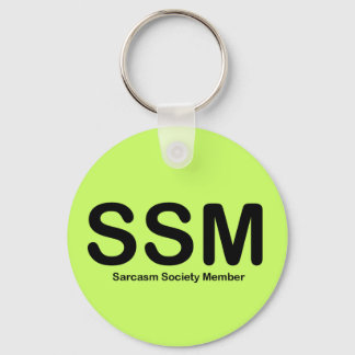 Sarcasm Society Member Keychain
