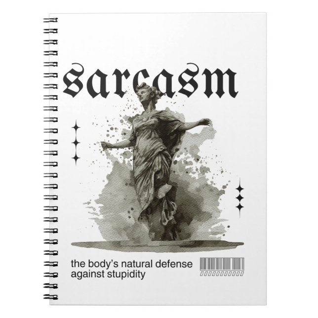 sarcasm statue notebook (Front)