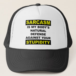 Sarcasm Stupidity Defense Cap Hat Funny