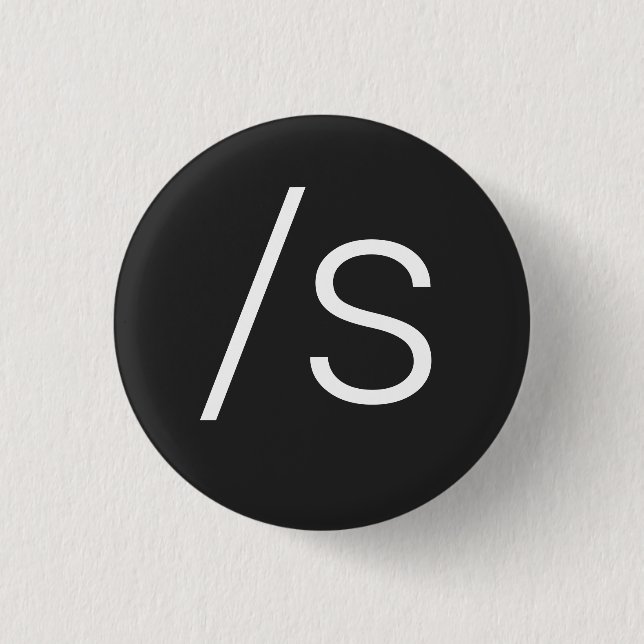 Sarcasm symbol forward slash s button (Front)