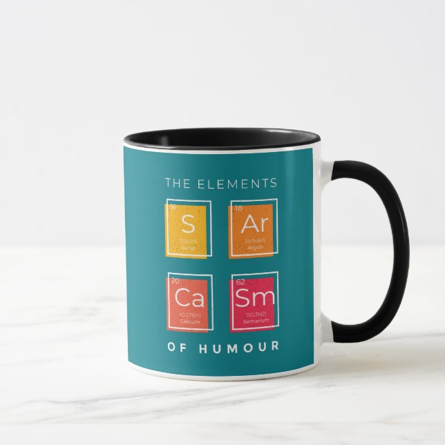 SARCASM The Elements Of Humor Science Funny Mug (Right)