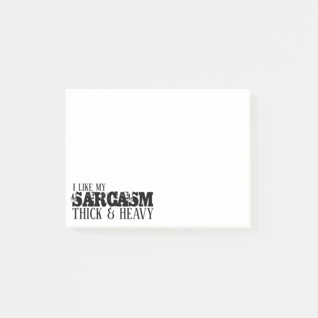 Sarcasm Thick & Heavy Post-it Notes (Front)