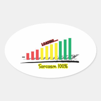 SarcasmMeter Oval Sticker