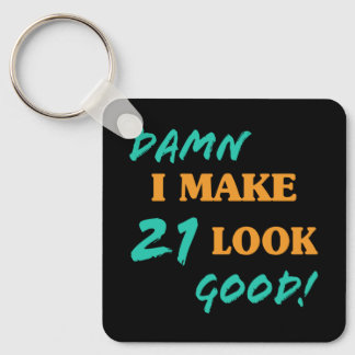 Sarcastic 21st Birthday Attitude Keychain