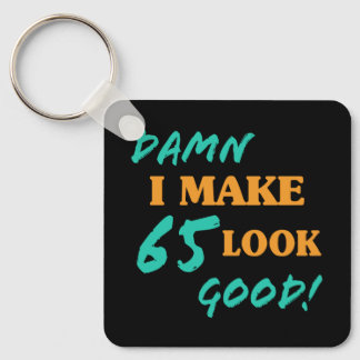 Sarcastic 65th Birthday Attitude Keychain