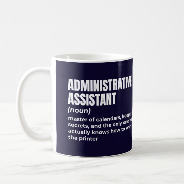 Sarcastic Administrative Assistant Definition Coffee Mug (Left)