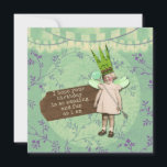 Sarcastic Altered Art Vintage Girl Birthday Card<br><div class="desc">Funny, snarky vintage altered art style square birthday card has cute little girl with crown and sceptre, and text on front that reads "I hope your birthday is as amazing and fun as i am." Back of card has customizable text that reads "Good luck with that." Perfect for parent's birthday,...</div>