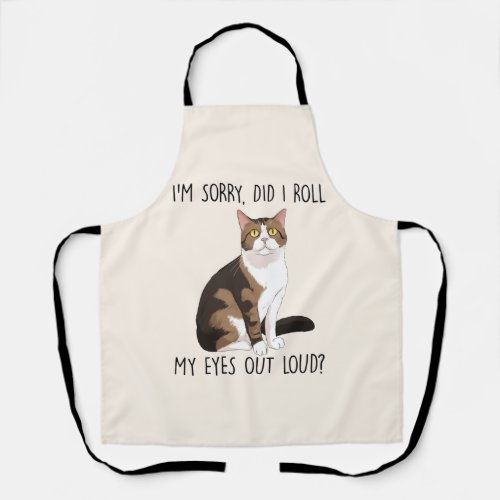 Sarcastic And Cute Cat    Apron