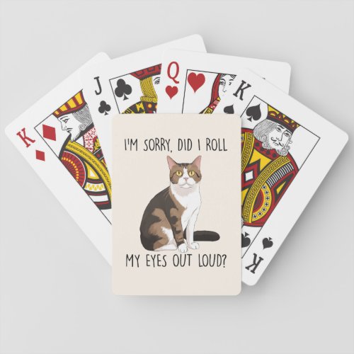 Sarcastic And Cute Cat    Poker Cards