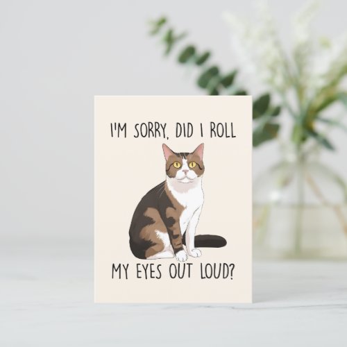 Sarcastic And Cute Cat    Postcard