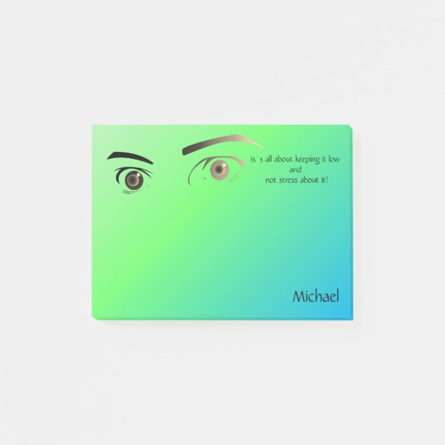 Sarcastic Anti-Stress Quote Post-it Notes (Front)