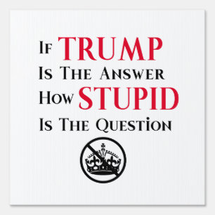 Sarcastic Anti Trump Protest Statement Sign