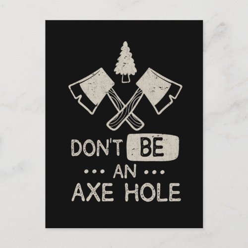 Sarcastic Axe Thrower Humor Woodworking Lumberjack Postcard