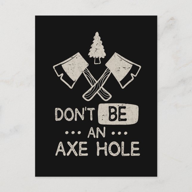 Sarcastic Axe Thrower Humor Woodworking Lumberjack Postcard (Front)