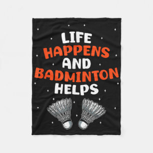 Sarcastic Badminton Player Game Match Humor Joke Fleece Blanket