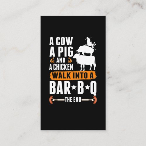 Sarcastic Barbecue Humor Meat Lover Grilling Funny Business Card