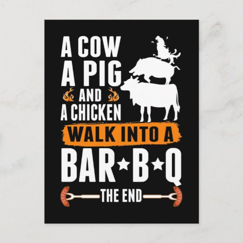 Sarcastic Barbecue Humor Meat Lover Grilling Funny Postcard