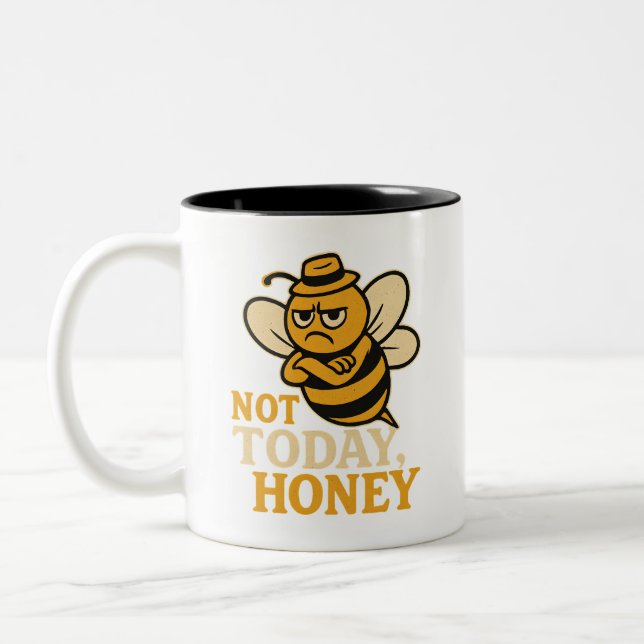 Sarcastic Beekeeper Humor Two-Tone Coffee Mug (Left)