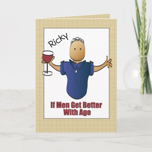 Sarcastic Birthday Card for Older Man