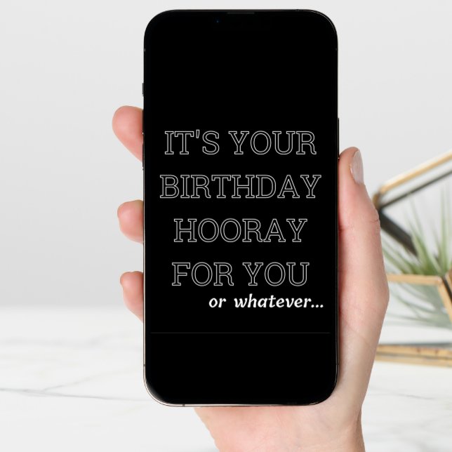 Sarcastic Birthday Greeting Card (Front Digital)