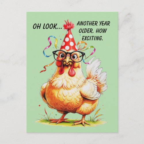 Sarcastic Birthday Humor with Judgy Chicken