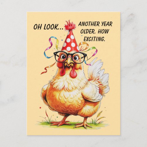 Sarcastic Birthday Humor with Judgy Chicken