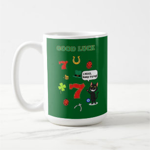 Sarcastic black cat  and Lucky charms Coffee Mug