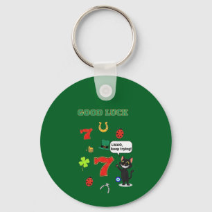 Sarcastic black cat and Lucky charms Keychain