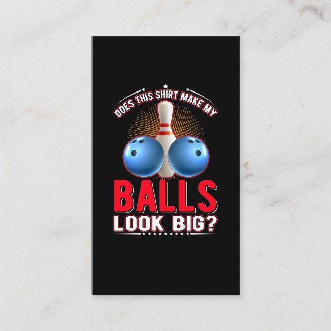 Sarcastic Bowling Ball Adult Humor Business Card (Front)