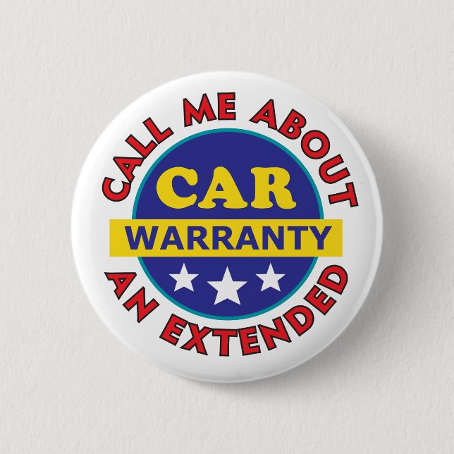Sarcastic Car Warranty Pin (Front)