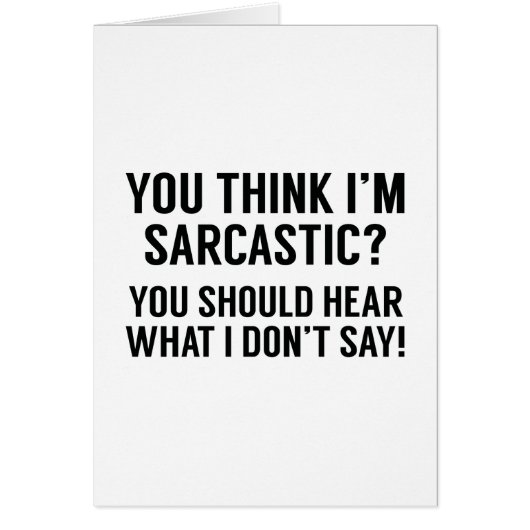 Sarcastic Cards (Front)