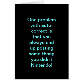 SARCASTIC CARDS: AUTO CORRECT