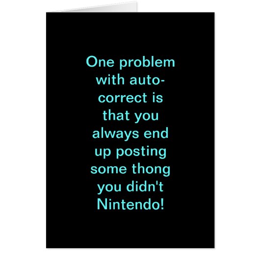 SARCASTIC CARDS: AUTO CORRECT CARDS (Front)