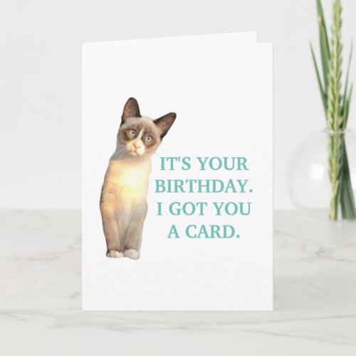 Sarcastic Cat Birthday Card