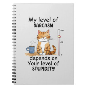 Sarcastic Cat – Funny Orange Art Notebook