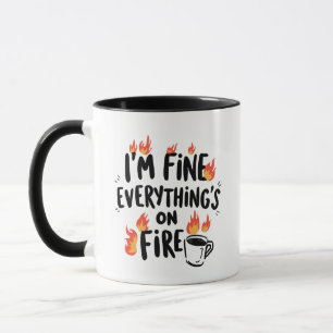 Sarcastic Chaos and Coffee Quote Mug